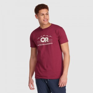 Outdoor Research Advocate Kurzes Sleeve T-shirts Herren Bordeaux | Österreich-286OHIUVF