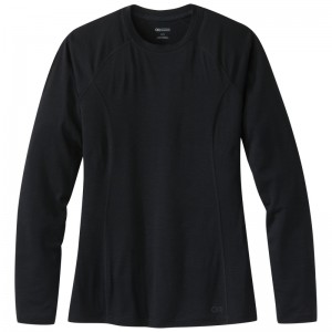 Outdoor Research Alpine Onset Merino 240 Crew Funktionsshirt Damen Schwarz | Österreich-653HCLNAG