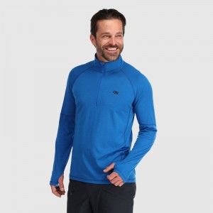 Outdoor Research Alpine Onset Merino Quarter Zip Funktionsshirt Herren Blau | Österreich-105MDRBJP