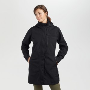 Outdoor Research Aspire Trench Regenjacke Damen Schwarz | Österreich-610ZVXCPF