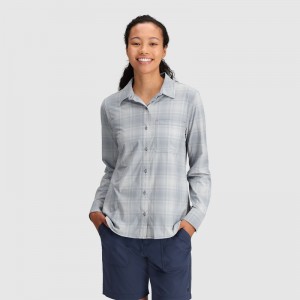 Outdoor Research Astroman Long Sleeve Sun Hemd Damen Hellgrau | Österreich-312XSUCGA