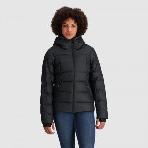 Outdoor Research Coldfront Down Hoodie Jacken Damen Schwarz | Österreich-906HWYOUQ