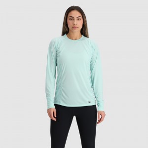 Outdoor Research Echo Long Sleeve T-shirts Damen Helltürkis | Österreich-230GDMEJF