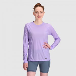 Outdoor Research Echo Long Sleeve T-shirts Damen Lila | Österreich-961TJELRV