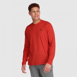 Outdoor Research Echo Long Sleeve T-shirts Herren Rot | Österreich-193ETWLJN