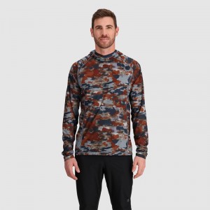 Outdoor Research Echo Printed Hoodie Herren Rot Braun Navy Grau | Österreich-768URBGKP