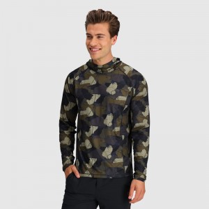 Outdoor Research Echo Printed Hoodie Herren Grün Camouflage | Österreich-653JPWOZK