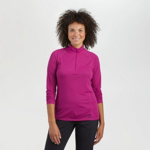 Outdoor Research Echo Quarter Zip Funktionsshirt Damen Fuchsie | Österreich-740GIKAVQ