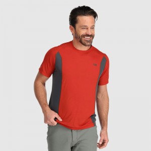 Outdoor Research Echo T-shirts Herren Rot | Österreich-672RUXQIY