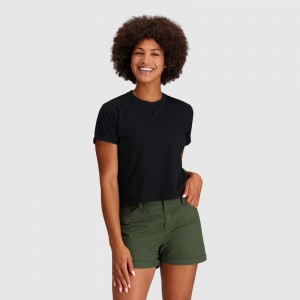 Outdoor Research Essential Boxy T-shirts Damen Schwarz | Österreich-029RLYXJB