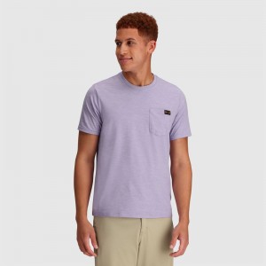 Outdoor Research Essential Pocket T-shirts Herren Lila | Österreich-340HLOENT