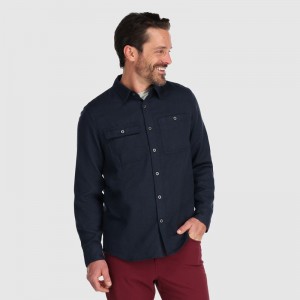 Outdoor Research Feedback Flannel Hemd Herren Navy | Österreich-629YJTNPH