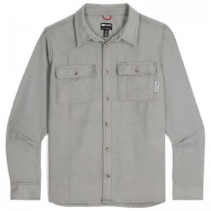 Outdoor Research Feedback Flannel Twill Hemd Herren Grau | Österreich-895CEFSDW