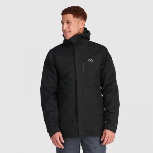 Outdoor Research Foray 3-in-1 Parka Herren Schwarz | Österreich-864ZBFWJH