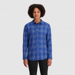 Outdoor Research Kulshan Flannel Hemd Damen Blau Grau | Österreich-538PBKSAW