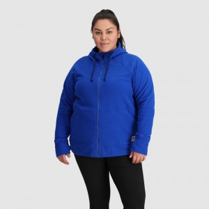 Outdoor Research Mega Trail Mix Fleece Full Zip-Plus Hoodie Damen Blau | Österreich-281YQSRBZ