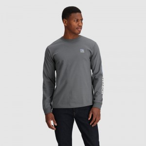 Outdoor Research OR Lockup Chest Logo Long Sleeve T-shirts Damen Grau | Österreich-375AWTCJE