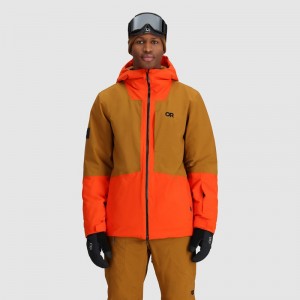 Outdoor Research Snowcrew Skijacke Herren Orange Braun | Österreich-760MRXSQZ