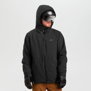 Outdoor Research Snowcrew Skijacke Herren Schwarz | Österreich-537HBEXSF