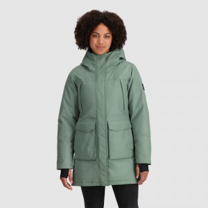 Outdoor Research Stormcraft Down Parka Damen Grün | Österreich-716XKSFYP