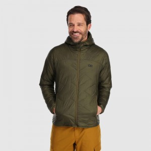 Outdoor Research SuperStrand LT Hoodie Daunenjacke Herren Olivgrün | Österreich-043IATUDX