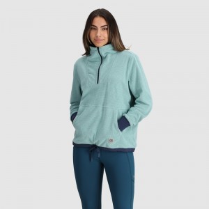 Outdoor Research Trail Mix Quarter Zip Pullover Damen Türkis | Österreich-730YCOHDA