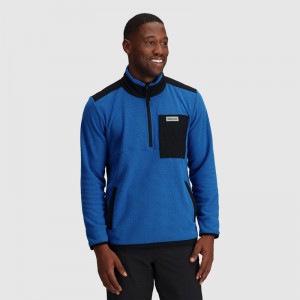 Outdoor Research Trail Mix Quarter Zip Pullover Herren Blau | Österreich-951FIUSMW