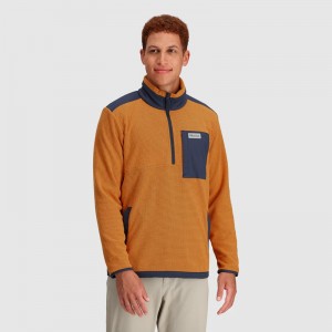 Outdoor Research Trail Mix Quarter Zip Pullover Herren Braun | Österreich-582AEPRWO