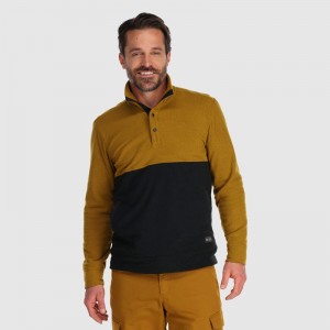 Outdoor Research Trail Mix Snap II Pullover Herren Gelb Schwarz | Österreich-046IOLEVQ