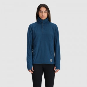 Outdoor Research Trail Mix Snap Pullover Damen Dunkelblau | Österreich-824OJVNQS