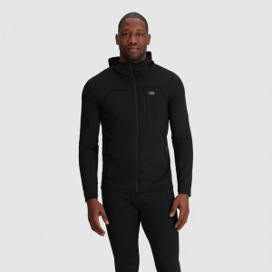 Outdoor Research Vigor Grid Fleece Full Zip Hoodie Herren Schwarz | Österreich-109GXESVI