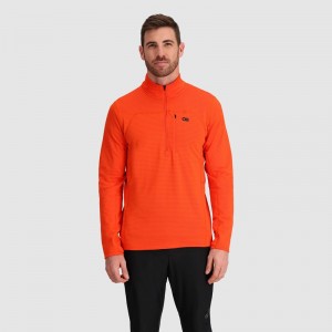 Outdoor Research Vigor Grid Fleece Half Zip Fleece Herren Orange | Österreich-596GYIKWD