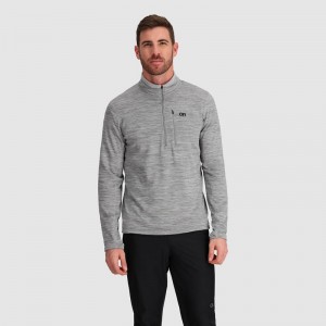 Outdoor Research Vigor Grid Fleece Half Zip Fleece Herren Grau | Österreich-548XCZMLD