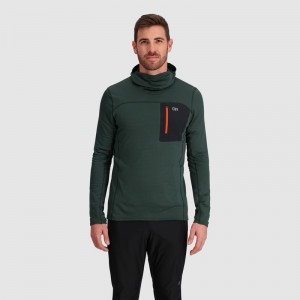 Outdoor Research Vigor Grid Fleece Pullover Hoodie Herren Grün | Österreich-064GDFYTP