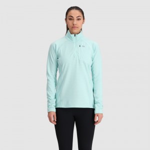 Outdoor Research Vigor Grid Quarter Zip Fleece Damen Helltürkis | Österreich-021OHBXKL