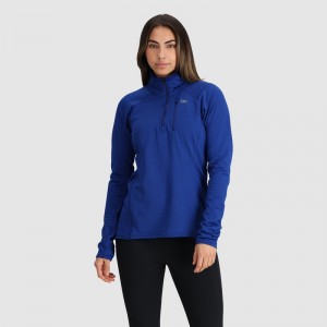 Outdoor Research Vigor Grid Quarter Zip Fleece Damen Blau | Österreich-860VBUIQP