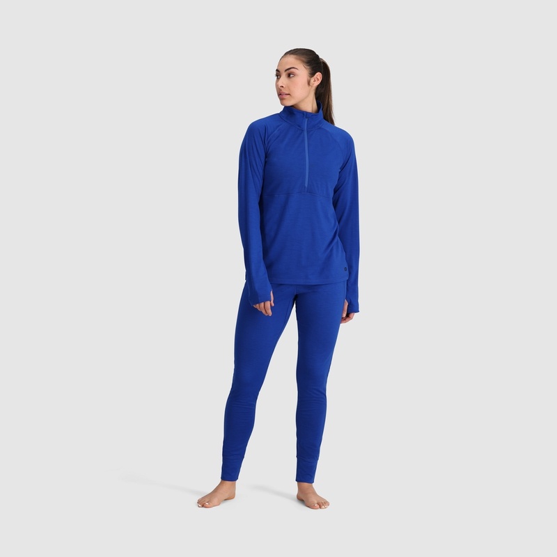 Outdoor Research Alpine Onset Merino Half Zip Funktionsshirt Damen Blau | Österreich-738ANBOTI