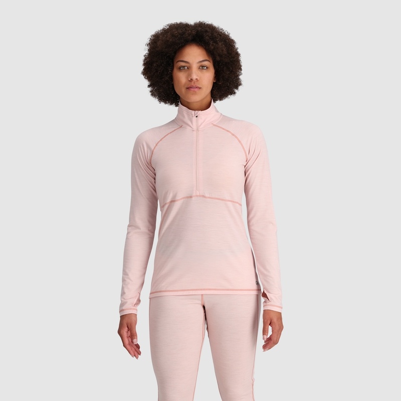 Outdoor Research Alpine Onset Merino Half Zip Funktionsshirt Damen Rosa | Österreich-478CNOZDX