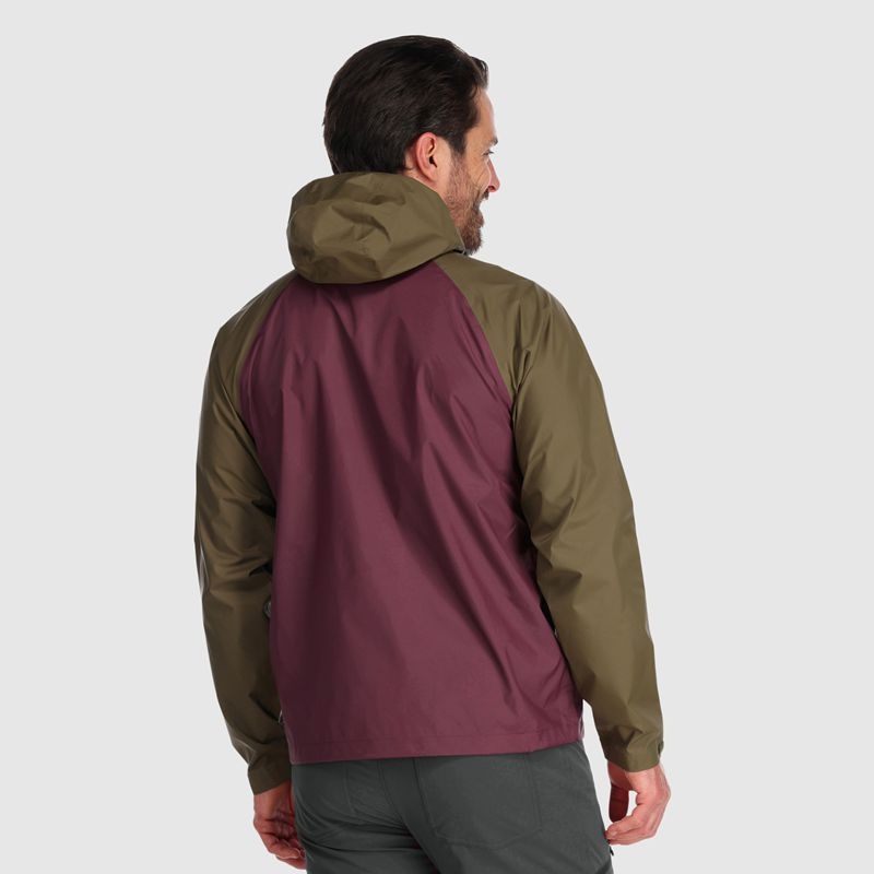 Outdoor Research Apollo Regenjacke Herren Olivgrün Bordeaux | Österreich-316TQNFWL