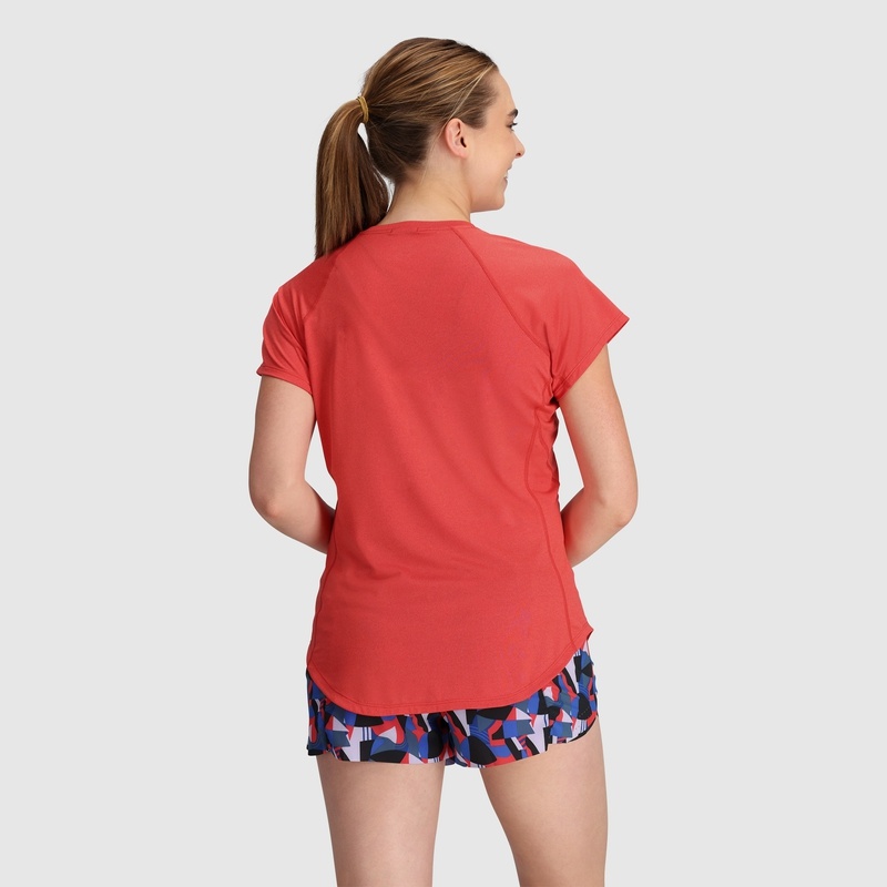 Outdoor Research Argon Kurzes Sleeve T-shirts Damen Rot | Österreich-074BWFTEO