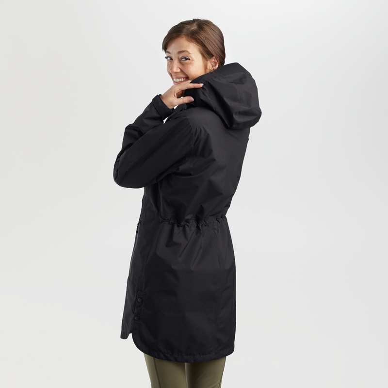 Outdoor Research Aspire Trench Regenjacke Damen Schwarz | Österreich-610ZVXCPF