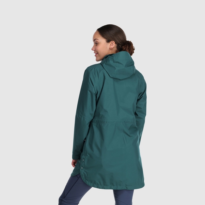 Outdoor Research Aspire Trench Regenjacke Damen Dunkeltürkis | Österreich-156HZIJRC