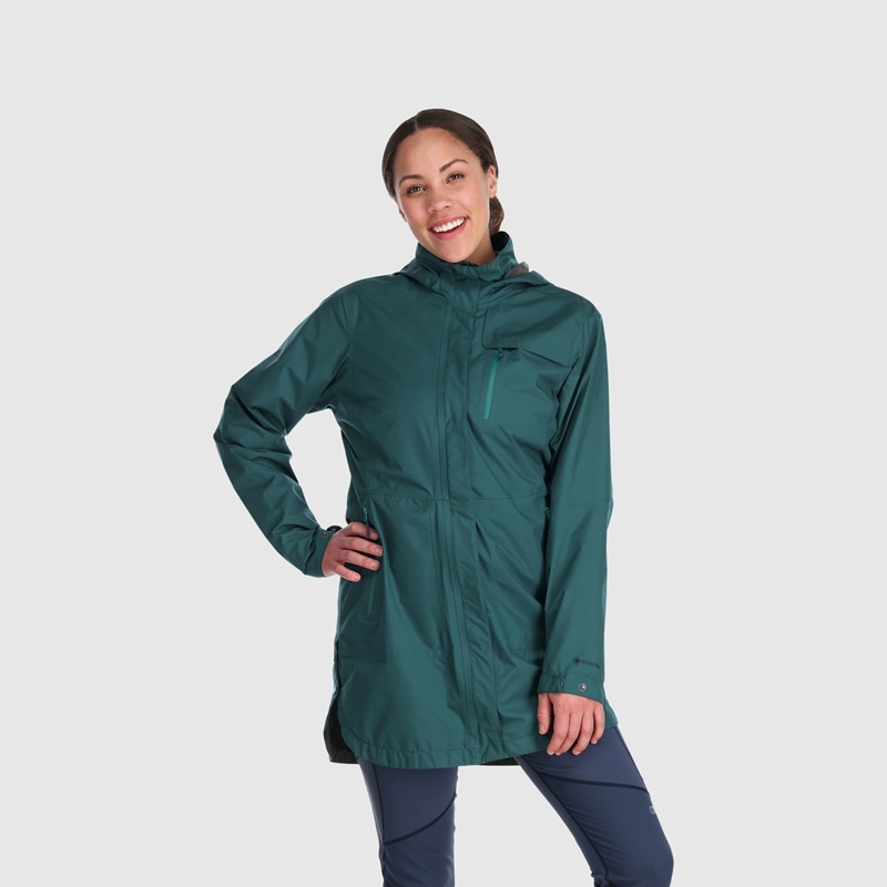 Outdoor Research Aspire Trench Regenjacke Damen Dunkeltürkis | Österreich-156HZIJRC