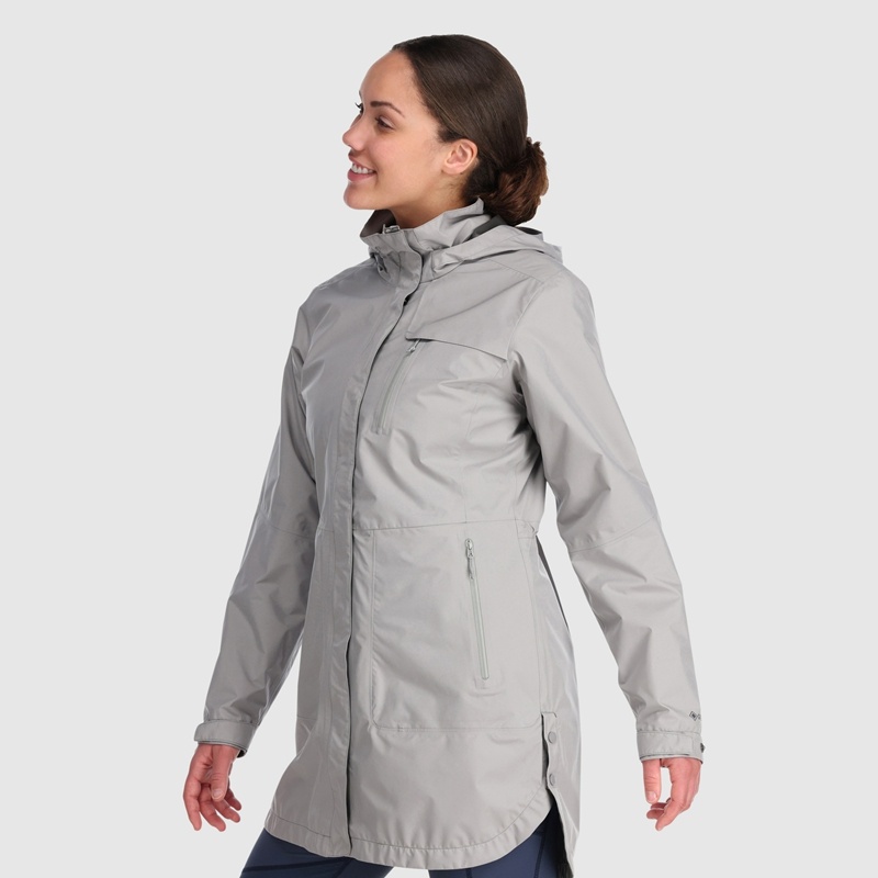 Outdoor Research Aspire Trench Regenjacke Damen Grau | Österreich-671AZHOBR