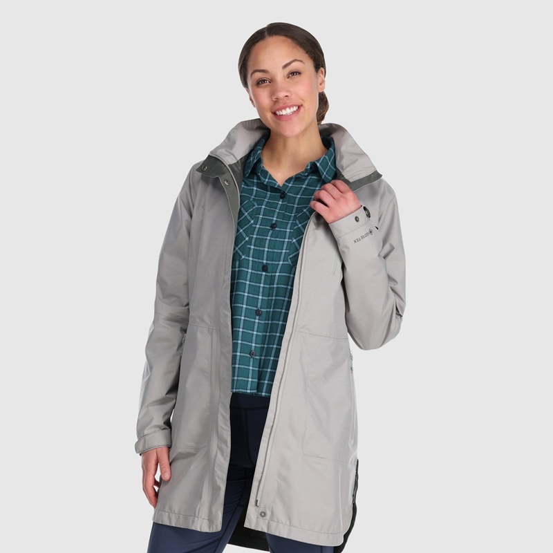 Outdoor Research Aspire Trench Regenjacke Damen Grau | Österreich-671AZHOBR