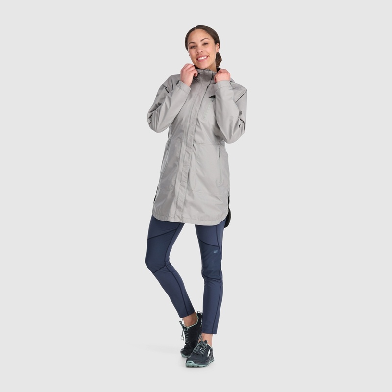 Outdoor Research Aspire Trench Regenjacke Damen Grau | Österreich-671AZHOBR