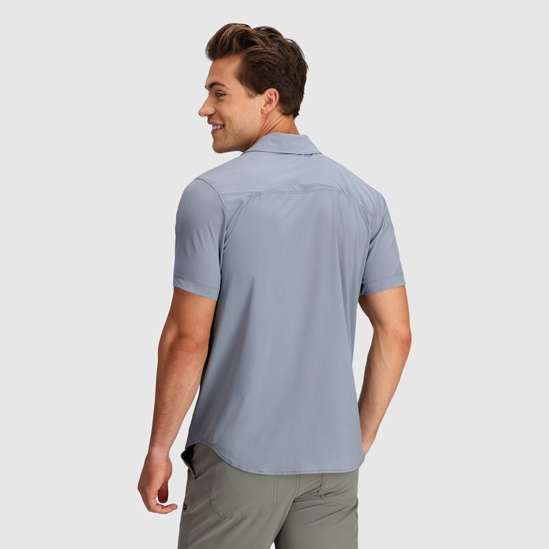 Outdoor Research Astroman Kurzes Sleeve Sun Hemd Herren Blau Grau | Österreich-743HYOXCS