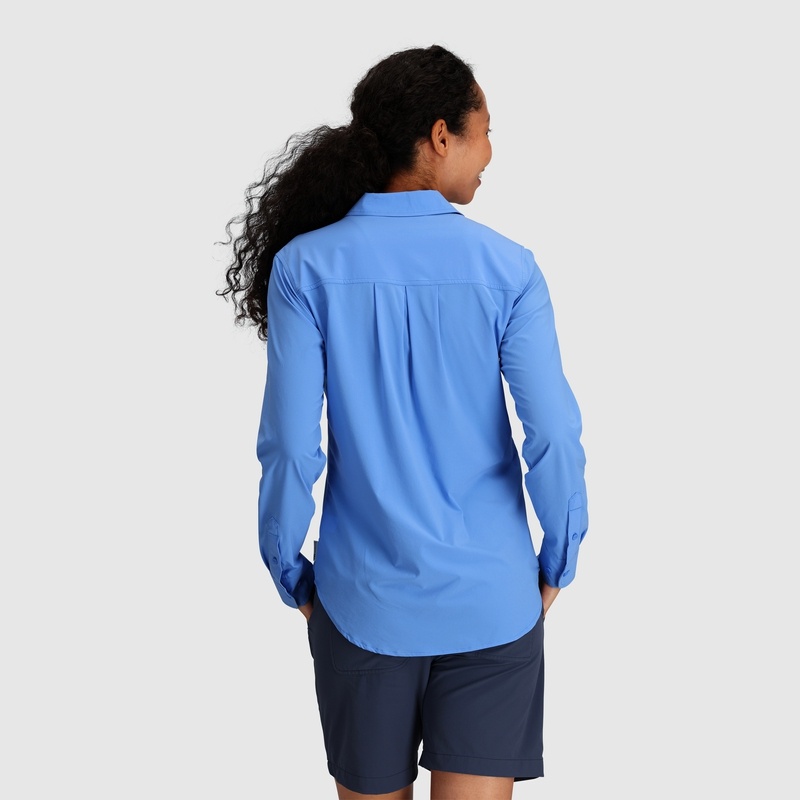 Outdoor Research Astroman Long Sleeve Sun Hemd Damen Blau | Österreich-569BGRSKW