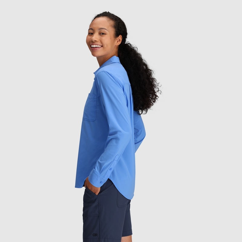 Outdoor Research Astroman Long Sleeve Sun Hemd Damen Blau | Österreich-569BGRSKW