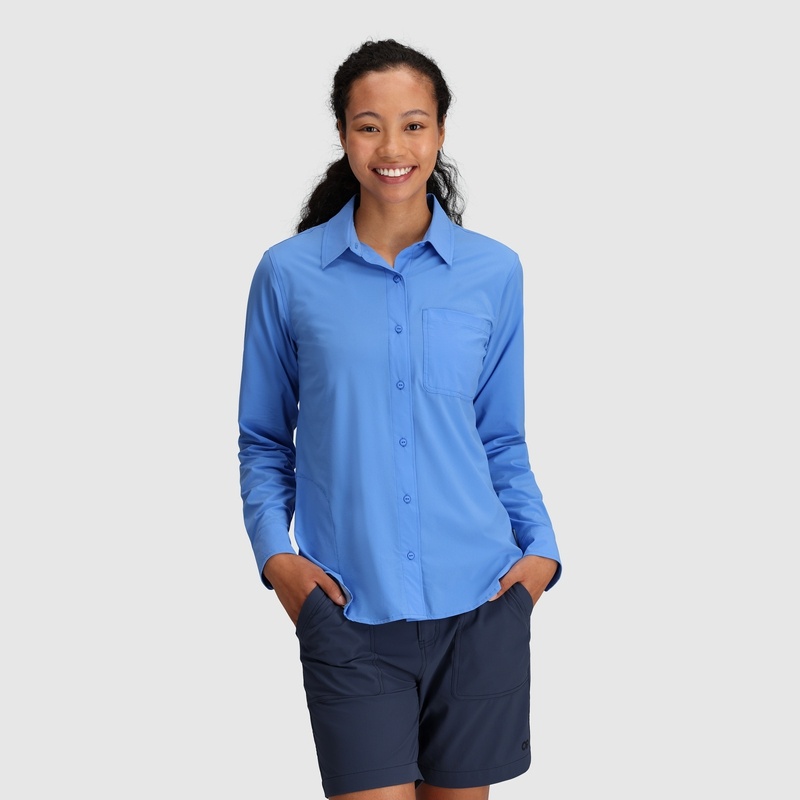 Outdoor Research Astroman Long Sleeve Sun Hemd Damen Blau | Österreich-569BGRSKW